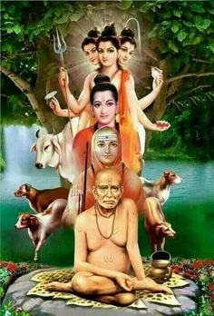 an image of the hindu god and his family