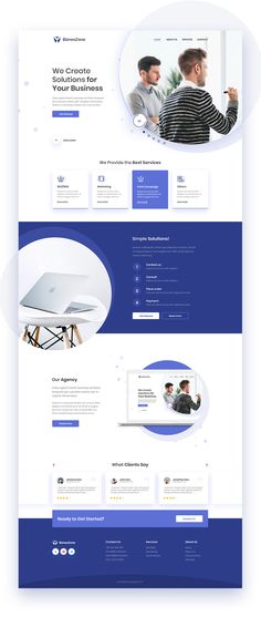 the landing page for this website is clean and modern