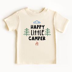 Happy Little Camper, Kids Summer Shirt, Happy Camper Kids Retro T-Shirt, Camper Baby Onesie®, Camping Crew Shirt, Kids Adventure Shirt HOW TO ORDER * Please review all the information provided before placing an order. 1. Select the style and size using the drop-down menu. 2. Select color 3. [APPLICABLE ONLY ON CERTAIN LISTINGS] Follow the instructions to fill out the "Add your personalization" option, e.g., specifying custom sayings or selecting design colors. 4. Select quantity Need more Items? Family Matching Short Sleeve T-shirt For Camping, Fun Short Sleeve Tops For Outdoor Activities, Family Matching Cotton T-shirt For Camping, Artificial Dyes, Kid Clothing, Gentle Baby, Hospital Outfit, Organic Fabric, Adventure Shirt