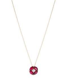 Bloomingdale's Ruby & Diamond Pendant Necklace in 14K Yellow Gold, 16- 100% Exclusive Red Fine Jewelry Necklace For Formal Occasions, Formal Yellow Gold Necklace With Ruby, Formal Red 14k Gold Necklace, Yellow Gold Necklace For Valentine's Day Formal Event, Formal Ruby Round Pendant Necklaces, Fine Jewelry Red 14k Gold Necklace, Red Briolette Necklace For Formal Occasions, Formal Ruby Round Pendant Necklace, Red 14k Gold Fine Jewelry Necklace