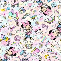 an image of mickey and minnie mouse pattern