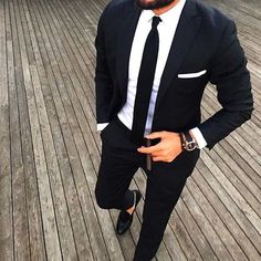 Man Suits, Costume Noir, Work Fits, Mens Summer Outfits, Trendy Mens Fashion, Men Wear