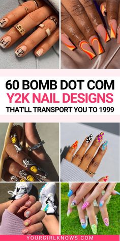 Get ready to be obsessed with these 68 aesthetic Y2K nail designs that'll have you and all your friends swooning! Dive into this magical world of black Y2K nails, pretty pink Y2K nails, chic short Y2K nails, sleek white Y2K nails, and wild trashy Y2K nails! Rediscover the iconic Y2K era with these jaw-dropping nail designs and stand out from the crowd. So, what are you waiting for? White Y2k Nails, Cute Y2k Nails, Short Y2k Nails, Black Y2k Nails, Trashy Y2k Nails, Y2k Nail Designs, Pink Y2k Nails, Y2k Nail, Red Y2k