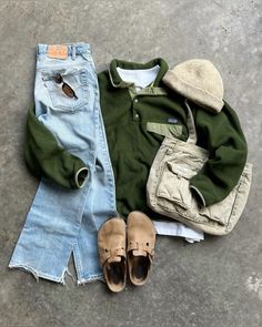 Winter Shoe Aesthetic, Granola Aesthetic Clothes, Autumn Aesthetic Men, Thrifted Mens Outfits, Outfits For Men Aesthetic, Vintage Aesthetic Clothes, Boys Clothes Aesthetic, Coastal Grandpa Outfits Men, How To Style Boston Birkenstocks