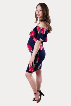 Maternity Dresses for the Cool Mom - Sexy Mama Maternity Bodycon Maternity Dress, Floral Maternity Dress, Pregnancy Months, Floral Bodycon, Cool Mom, Floral Color, Maternity Dress, The Cool, Best Mom