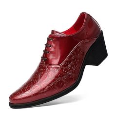 Party Dress Shoes With Red Sole And Almond Toe, Elegant Formal Winter Dress Shoes, Fitted Round Toe Dress Shoes For Party, Party Patent Leather Lace-up Dress Shoes, Red Pointed Toe Dress Shoes, Party Dress Shoes With Red Sole And Round Toe, Lace-up Patent Leather Dress Shoes For Party, Patent Leather Lace-up Dress Shoes For Party, Elegant Winter Dress Shoes With Round Toe