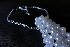 "Absolutely stunning vintage c.1970's hand beaded neck tie necklace! It measures 9 3/4\" long (the tie portion) and accommodates up to a 4.75\" diameter neck or roughly 15\" in circumference if you want to measure it that way. These are all New Old Stock from the 1970's, we were lucky enough to purchase a collection of a former dealer who imported these in the 1970's." Formal Adjustable Pearl Chain Beaded Necklace, Adjustable Beaded Necklaces For Formal Occasions, Formal Adjustable Beaded Pearl Necklace, Adjustable Beaded Necklace For Formal Occasions, Adjustable Formal Beaded Necklace, Vintage Beaded Choker For Formal Occasions, Vintage Beaded Choker For Formal Events, Party Pearl Necklace With Large Beads, Handmade Formal Costume Beaded Necklaces