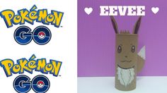 the pokemon go paper toy is next to an image of eevee