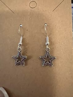 Small silver stars on silver nickel free hypoallergenic fishhook earrings Small Star Earrings, Cheap Cute Star-shaped Earrings, Silver Star-shaped Earrings, Tiny Star-shaped Earrings As A Gift, Silver Star Gothic Earrings, Earring Star, Fishhook Earrings, Silver Star Earrings, Fish Hook Earrings