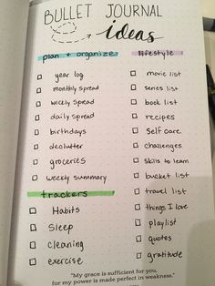 Bullet Journal Lists, Bullet Journal For Beginners, Journal Inspiration Writing