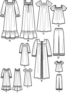 Simplicity 4048 Misses' nightgown Cotton Night Dress, Nightgown Pattern, Sewing Lingerie, Gown Pattern, Night Gowns, Vintage Nightgown, Heirloom Sewing, Creation Couture