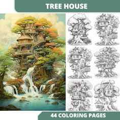 the tree house coloring pages are available for all ages