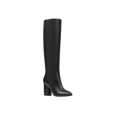 Black Nine West Leather Tall Round Heel Oval Toe Boots Oval Toe. Opens According To The Leg With Side Elastics. Round Heels. Faux Leather Knee-high Boots With Almond Toe For Work, Workwear Knee-high Faux Leather Boots With Almond Toe, Workwear Faux Leather Knee-high Boots With Almond Toe, Classic Faux Leather Heeled Boots For Work, Closed Toe Business Boots With Stacked Heel, Business Boots With Stacked Heel And Closed Toe, Closed Toe Boots For Workwear In Fall, Stacked Heel Closed Toe Boots For Work, Stacked Heel Almond Toe Boots For Workwear