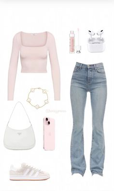 Everyday Girly Outfits, Style Inspiration Coquette, Girly Outfits Ideas, Cute School Picture Day Outfits, Blonde Style Outfits, Coqquete Outfits Ideas, Pink Back To School Outfits, Basic Outfit Ideas For School, Girly Outfits Jeans