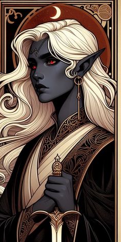 #drow #elf #Underdark #AI #dnd Drow Monk Dnd, Dnd Asamir, Evil Elf, Drow Paladin Eilistraee, Drow Aesthetic Dnd, Drow Woman, Dnd 5e Drow Female