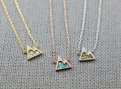 Mountain Pendant, Lapidary Jewelry, Necklaces Simple, Necklaces Ideas, Girls Ring, Journey Pendant, Mountain Necklace, Sparkle Necklace