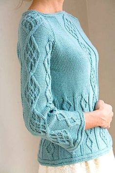 "PDF Instant download Womans Ladies Aran Cable Sweater ~ Easy Pattern ~ 28\" - 47\"  ~ Aran Knitting Pattern Aran Sweater pattern Worked in the round from the top down. This is a beautiful pattern. You will need: 4mm needles Cable needle Aran wool" Hantverk Diy, Aran Knitting Patterns, Aran Sweater, Cable Knitting, Vintage Knitting Patterns, Knitted Tops, Cable Sweater, Sweater Knitting Patterns, Knitting Women