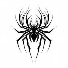 a black and white spider tattoo design on the back of a shirt or t - shirt