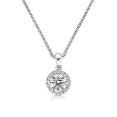 Surprise the one you adore with this classic 18K white gold Diamond Halo Pendant Necklace. The shimmering pendant showcases a classic round brilliant cut diamond artfully set to enhance size and sparkle - wrapped in a pave-lined white diamond halo. This radiant look is one she'll turn to often, everyday and on special occasions. An amazing and thoughtful anniversary gift for your loved one
0.50 carat round brilliant cut F VS1 -CGL report
0.09 carat pave
18k white gold
The Pendant desig Gold Link Chain, Gold Link, Halo Pendant, Classic Engagement Rings, Half Eternity Ring, Tennis Bracelet Diamond, Classic Elegant, Salt And Pepper Diamond, Pendant Design