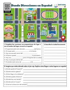 an activity sheet for children to learn how to read and understand the traffic in spanish