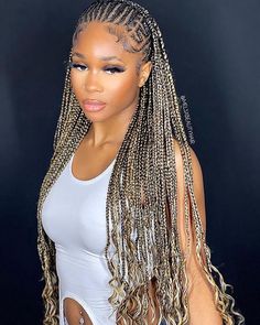 Explore beautiful hair styles braids! Discover easy-to-create and elegant braid designs for any occasion. Cornrows Braids For Black Women, Feed In Braids Hairstyles, Blonde Braids, Braids Hairstyles Pictures, Braided Cornrow Hairstyles