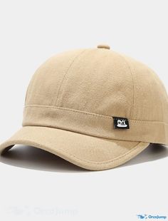 OrcaJump - 1pc Cotton Short Brim Baseball Cap Dad Hat Solid Color Visor Cap for Women Men Outdoor Casual Snapback Hat Solid Color One-size Flat Cap, Adjustable Solid Visor Fitted Hat, Adjustable Solid Color Visor Hat, Outdoor Fitted Cap, Beige Snapback Hat For Outdoor, Beige Cap For Outdoor Wear, Beige Cap For Outdoor, Beige Cap For Outdoor Use, Casual Khaki Snapback Hat For Streetwear