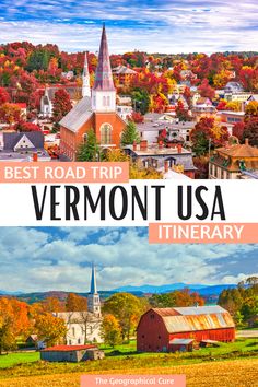 the best road trip in vermont usa itinerary