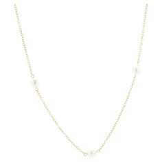 Designer: custom Material: 18K yellow gold Weight: 9.50 grams Dimensions: necklace measures 38.5-inches Station Necklace, Multi Strand Necklace, Gold Pearl, Multi Strand, Jewelry Necklaces, Yellow Gold, Yellow, Gold