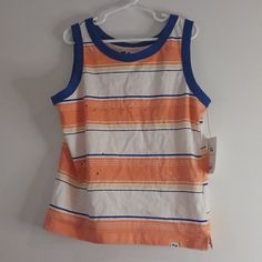 Nwt Boys Free Assembly Tank Top. Perfect To Give As A Gift, Updating Summer Wardrobe And More! Size Is Medium And Brand Is Free Assembly. Material Of This Tank Are 100% Cotton For Body; 95% Cotton, 5% Spandex For Rib. Please Don't Hesitate To Ask Me Questions Or Concerns Below If Necessary. Happy Shopping! Playful Orange Tops For Summer, Sporty Orange Top For Spring, Orange Cotton Tank Top For Spring, Orange Cotton Tops For Spring, Playful Orange Summer Tops, Orange Cotton Summer Tops, Orange Cotton Tops For Summer, Sporty Orange Summer Top, Multicolor Crew Neck Cotton Tank Top