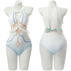 Show off your style with the Genshin Impact Lumine Cosplay Costume Swimsuit. Crafted from high-quality materials, this vibrant swimsuit features a unique design and color scheme inspired by Lumine's character. The halter neckline offers full coverage for swimming or sunbathing. Specifications: Material: Polyester Package included: Swimsuit Size Chart (cm): Size Bust Waist Suit Length S 76-92 62-78 64-74 M 80-96 66-82 66-76 L 82-102 72-88 69-79 XL 92-108 78-94 72-82 XXL 98-114 84-100 69-79 Fitted Bodysuit For Summer Cosplay, Fitted Swimwear For Summer Cosplay, Summer Cosplay Stretch Bodysuit, Lumine Cosplay, Genshin Impact Lumine, Christmas Masquerade, Swimsuit Cosplay, Halloween Carnival Party, Anime Costumes