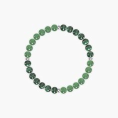 This is a bracelet created using Aventurine and Malachite beads. Green Aventurine, known for its shimmering, translucent green color, is a gemstone highly valued for its aesthetic appeal. This gemstone symbolizes prosperity and luck, often associated with opportunities for success. Its soothing green tones are also thought to encourage emotional calm and resilience. Malachite is distinguished by its striking green color and intricate banded patterns. This gemstone symbolizes transformation and positive change, often associated with encouraging risk-taking and adventure. Its vibrant hues and dynamic appearance are believed to inspire creativity and foster personal growth, making it a favorite for those seeking inspiration. Green Malachite Spiritual Beaded Bracelets, Green Gemstone Spiritual Bracelets, Spiritual Green Malachite Beaded Bracelets, Spiritual Green Gemstone Bracelets, Green Malachite Bracelet With Natural Stones, Green Malachite Bracelets With Natural Stones, Green Malachite Bracelets For Gifts, Green Natural Stones Spiritual Bracelets, Spiritual Green Natural Stones Bracelets