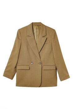 This blazer features a lapel neckline. It has shoulder pads and long sleeves with button details on the cuffs. Our blazer features a double-breasted button closure, front flap pockets and a mock chest pocket. Future Fashion, Breasted Blazer, Double Breasted Blazer, Na Kd, Flap Pocket, Chest Pocket, Oversized Fits, Shoulder Pads, Women Empowerment