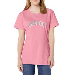 PRICES MAY VARY. Cute Oregon varsity college style pink design for women and girls. Oregon clothing and apparel for women and teen girls. Lightweight, Classic fit, Double-needle sleeve and bottom hem College Style, Pink T Shirt, Style Pink, Pink Design, Pink Tshirt, College Fashion, Teen Girls, Branded T Shirts, Oregon