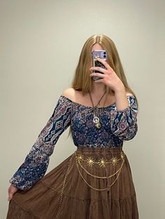 70s Whimsical Aesthetic, Gypsycore Fashion, Elven Style, Fall Nail Ideas, Estilo Indie, Cottagecore Outfits