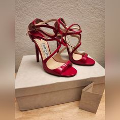 Questions? Leave A Comment Below! Sandal Heels, Strappy Sandals Heels, Jimmy Choo Shoes, Jimmy Choo, Shoes Women Heels, Patent Leather, Sandals Heels, Shoes Heels, Women Shoes