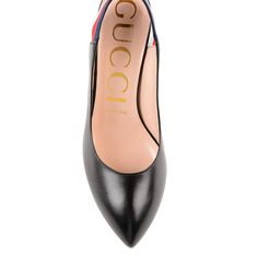 The Gucci Sylvie Leather Slingback Pumps in Black defined by the label's signature webbing - here in the form of an elasticated slingback strap. This pair is crafted in Italy from buttery-soft leather, has a classic almond toe and 4" stiletto heel. Made in Italy. 100% Authenticity Guaranteed. Brand new in box. Gucci Sylvie, Fendi Shoes Sneakers, Slingback Heels, Buy Gucci, Fendi Shoes, Roger Vivier, Dior Shoes, School Bags For Kids, Prada Crossbody Bag