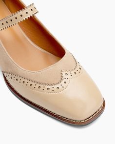 Elevate your style with our Mary Jane Platform Mid-Heel Oxfords Dress Shoes. These versatile shoes blend classic design with modern comfort, making them a perfect addition to your wardrobe. Product Overview: Design: Combining the timeless Mary Jane strap with an Oxford silhouette, these shoes feature a platform mid-heel that adds height and elegance to any outfit. Comfort: The cushioned insole and adjustable strap ensure a secure and comfortable fit for all-day wear. Materials: Crafted with high Beige Pointed Toe Heels With Rubber Sole, Fall Court Shoes With Low Heel And Rubber Sole, Fall Court Shoes With Rubber Sole And Low Heel, Beige Court Shoes With Padded Flat Heel, Leather Kitten Heels With Round Toe, Beige Low Heel Court Shoes For Fall, Spring Brown Court Shoes For Business, Brown Court Shoes For Business In Spring, Beige Flat Heel Court Shoes Medium Width