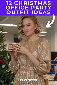 Elevate your holiday style with 12 elegant office party outfits. Perfect for staying professional while celebrating the season. Elegant Office, Holiday Style, Elegant Christmas, Party Looks, Holiday Fashion