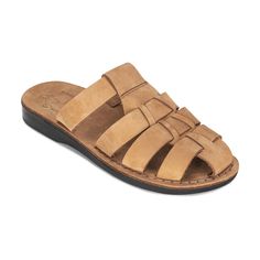 Michael Slide - Leather Pacific Slide Sandal Closed Toe Sandals, Stylish Sandals, Natural Tan, Toe Sandals, Slide Sandals, Natural Leather, Full Grain Leather, Camel, Leather Upper