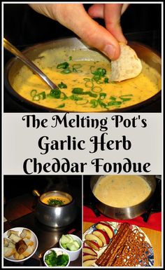 the melting pot's garlic herb cheddar fondue is an easy and delicious side dish