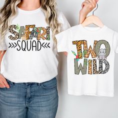 This adorable Safari birthday shirt is perfect for your little one's special day, whether it's a 1st birthday outfit, 2nd birthday shirt, or even a Safari third birthday shirt. Featuring a cute safari theme, these matching family birthday shirts are ideal for creating lasting memories with your kids in a fun, jungle-inspired outfit. - PREMIUM UNISEX T SHIRT - BELLA & CANVAS 3001 - Unisex Jersey Tee - Durable, soft, and printed using high quality techniques that will leave you with a lasting prod Graphic Tee For First Birthday With Short Sleeves, Playful Short Sleeve Top For First Birthday, Cute Shirt With Graphic Print For First Birthday, Cute Graphic Print Shirt For First Birthday, Playful Name Print Tops For First Birthday, Personalized Graphic Tee For Birthdays, Fun Short Sleeve Tops For First Birthday, Cute Short Sleeve Shirt For First Birthday, Playful Tops With Name Print For First Birthday