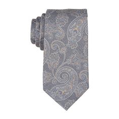 Featuring a subtle paisley pattern against a soft gray background, this Stafford men's tie effortlessly updates your formal wardrobe. It's made from a woven fabric with a classic width. Pair it with a suit or dress shirt for a sharp look. Measurements: 58 Length/InchesBase Material: 100% PolyesterFabric Description: WovenLining Material: PolyesterCare: Spot CleanTie Width: Classic Width TieCountry of Origin: Imported Classic Gray Tie For Semi-formal Occasions, Business Suit And Tie Accessories With Paisley Print, Classic Paisley Print Suit And Tie Accessories For Semi-formal, Formal Patterned Paisley Suit And Tie Accessories, Semi-formal Standard Tie With Paisley Print, Semi-formal Paisley Print Standard Tie, Elegant Semi-formal Neckwear With Paisley Print, Formal Patterned Ties With Paisley Print, Classic Patterned Neckwear For Business