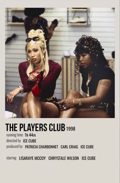 the players club poster with two women sitting down and one is holding her hand on her hip