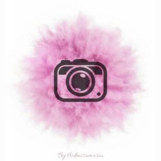 a camera with pink dust around it