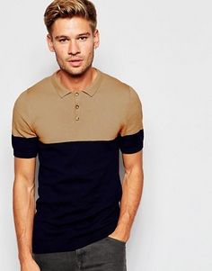 Men's sale & outlet polo shirts | ASOS Polo Outfit, Knitted Polo, Tennis Shirts, Design Tshirt, Poses References, Men's Knit