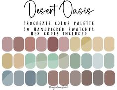 the color palette for desert oasis