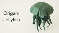 an origami jellyfish with the words origami jellyfish