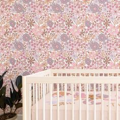 "*ALL ROLLS ARE 20.5\" WIDE* This peel and stick wallpaper is a dream to work with! No more messy wallpaper glue to deal with, simply peel from the backing and stick to your wall. Even better, when you're ready for a new look you can just peel this paper down, with no residue or damage to walls. Transforming your walls has never been so easy! MEASURING: Quantity: All rolls are 20.5\" wide, so start by measuring the width of your wall (in inches) and divide by 20.5. Round up to determine how many Wallpaper Dolphin, Wallpaper Daisy, Coral Mermaid, Mermaid Wallpaper, Boho Mermaid, Nursery Accents, Nursery Accent Wall, Kindergarten Wallpaper, Dreamy Nursery