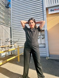 Behold your new uniform. The most comfortable fitting coveralls made in our stretch cotton twill. Featuring a relaxed full length silhouette with short sleeves, a brass zipper-front closure, one chest flap pocket and side slash pockets. Now stop looking so good and get to work! Running Women, Flap Pocket, Stretch Cotton, Front Zipper, Cotton Twill, Full Length, To Work, Short Sleeves, Brass