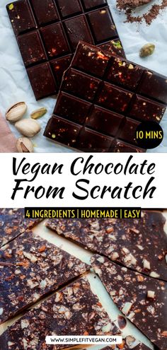 vegan chocolate from scratch is the perfect treat to eat for valentine's day